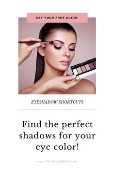 Love eyeshadow - but unsure what colors work best for YOUR eyes? Get this FREE guide to see what shadows will look best on you! #eyeshadow #eyeshadowtips #eyeshadowshortcuts #eyeshadowhacks #eyeshadowforbeginners #sheridyasmellott #eyeshadow101#makeupschool101 Beginner Eyeshadow, Natural Hair Care Routine, Eyeshadow Colors, Makeup Over 50, Eyeshadow Tips, Learn Makeup, Makeup School, Best Eyeshadow, Latest Hair Trends