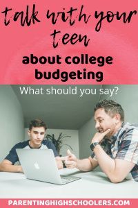 Budget for college|www.parentinghighschoolers.com Senior Ads, College Parents, Graduation Boards, College Budgeting, College Expenses, High School Organization, Raising Teenagers, Senior Year Of High School