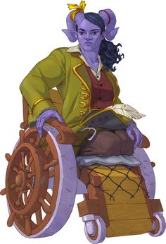 twisted taverns Dnd Wheelchair Character, Retired Adventurer Dnd, Dnd Wheelchair, Disabled Character Art, Dnd Character Inspiration, Dnd Tavern, Dnd Npc Art, D D Character Ideas, Modern Fantasy