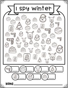 Make learning count with these engaging winter-themed I Spy worksheets! These versatile activities provide an excellent opportunity for students to practice their counting skills while enjoying the magic of the winter season.

Details:

Set of 3 comprehensive worksheets
Winter-themed clipart and illustrations
Perfect for independent work, centers, or whole class activities Independent Work, Class Activities, Winter Themed, I Spy, Preschool Worksheets, Winter Theme, Winter Season, Preschool, Clip Art