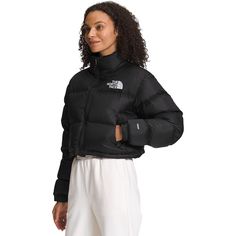 The North Face Nuptse Short Jacket - Women's - Clothing Nuptse Short Jacket, Recycled Outfits, The North Face Puffer, Short Puffer Jacket, Nuptse Jacket, North Face Nuptse, Ladies Short Jackets, North Face Puffer Jacket, Retro Shorts