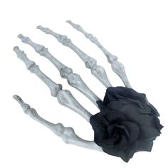 Halloween Horror Skeleton Halloween Costumes Accessories for Women,Girls Our Halloween hair clip features skeleton hands and red black characters,which is embodies the spirit of Halloween The horror skeleton hands Halloween costumes accessories is made of plastic and metal,no fade,safe to wear,no nickel and lead The funny gothic skeleton hands hair clip which is Halloween costumes accessories for women,girls,eye-catching statement Specifications: Size:7.4*5.9 inches Package Includes: 1*box 1*ske Party Gifts For Women, Halloween Skeleton Hand, Halloween Hair Clips, Rose Hair Clip, Gothic Hairstyles, Halloween Party Gifts, Women Hair Accessories, Hair Accessories Clips, Hot Jewelry