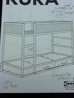 an instruction manual for how to build a kora tv stand with drawers and shelves