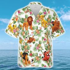 Disney Hawaiian Shirt Summer Beach The Lion King Simba Pumbaa Timon Pineapple Disney Aloha Button Up Shirt The Hawaiian Shirt is an iconic symbol of laid-back, tropical style. Crafted from lightweight, breathable fabrics, it offers a comfortable and relaxed fit, perfect for warm weather escapades. Its vibrant, exotic patterns evoke the spirit of the Hawaiian islands, radiating a sense of fun and adventure. With its button-up design and collared finish, it strikes the perfect balance between casu The Lion King Simba, Pink Hawaiian Shirt, Black Hawaiian Shirt, King Simba, Disney Charms, Lion King Simba, Vintage Hawaiian Shirts, Hawaiian Outfit, Tropical Shirts