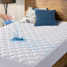 PRICES MAY VARY. WATERPROOF MATTRESS PAD: In the past, you had to wash your mattress regularly if you spilled drinks, sweat or urine on the top accidentally. Now, this waterproof TPU backing will protect your mattress from these fluids. Thus extending its life and reducing the hassle of regular cleaning. It is more suitable for families with pregnant women, the elderly and pets.​ Also suitable for the moistureproof of Air Mattress outdoors PREMIUM SURFACE & FILLS: The surface of the mattress pro Mattress Cover, King Size Mattress, Air Mattress, Mattress Pads, Sleeping Positions, Healthy Sleep, Mattress Pad, Mattress Topper, Mattress Covers