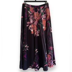 Nwt Beautiful Cupio Floral Full Maxi Skirt In Size Large. Butterfly Skirt, Floral Print Maxi Skirt, Bodycon Pencil Skirt, Color Block Skirt, Full Maxi Skirt, Stretch Mini Dress, Striped Maxi Skirts, Maxi Skirt Boho, Fit And Flare Skirt