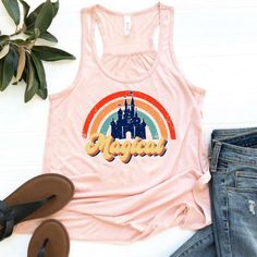 Custom Disney Shirts, Disney Tank Tops, Mickey Silhouette, Disney Tanks, Mickey Shirt, Womens Disney Shirts, Casual Tanks, Disney Disney, Layering Tanks