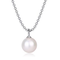 The newest, hottest pearls in the industry: Edison Pearls White 10-14mm Edison Pearl Necklace This popular necklace design features AAA quality, round Edison freshwater pearls measuring 10-14mm. The special of Edison is its stunning luster and large size aiming to take on legendary large white south sea pearls. Material: Edison pearls with a strong diamond cut chain in sterling silver Necklace Length 40cm with an extension chain of 5 cm Product Information Pearl Type Freshwater Pearl Edison Orig Elegant Formal Necklace With Ball Chain, Elegant Ball Chain Necklace For Formal Occasions, Elegant Formal Ball Chain Necklace, Elegant Pearl Jewelry With Ball Chain, Luxury Pearl White Pearl Necklace With Round Beads, Luxury Pearl White Necklace With Round Beads, Luxury Pearl Pendant Necklace With Round Beads, Elegant Jewelry With Round Pendant Ball Chain, Elegant Jewelry With Ball Chain And Round Pendant