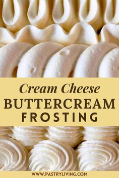 cream cheese buttercream frosting recipe with text overlay