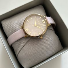 New With Tags And Box Pretty In Pink, This Elegant Leather Ladies Watch From The Semi Precious Collection Has Been Beautifully Designed With A Beige Quartz Gemstone, Beside A Gold Indexes And A 30mm Stainless Steel Case. Complimenting Your Outfit, This Watch Is Ideal For Everyday Wear, Particularly For Special Occasions, This Watch Is Splash Proof So Is Not To Be Submerged In Water. 34mm Case Size 3 Atm Water Resistance Olivia Burton, Ladies Watch, Stainless Steel Case, Accessories Watches, Pretty In Pink, Pink And Gold, Womens Watches, Semi Precious, Everyday Wear