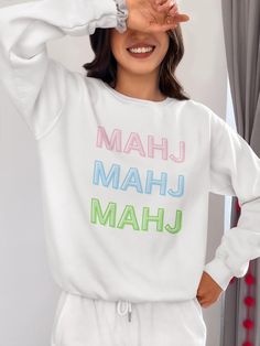 This Mahjong sweatshirt is the perfect gift for Mahjong enthusiasts. Made with a cozy medium-heavy fabric blend, it provides warmth during colder months. The classic fit and crew neckline offer a comfy wearing experience with a clean-cut style. Ideal for those who love Mahjong and enjoy cozy apparel. Perfect for gifting during holidays and special occasions. Product features - Medium-heavy fabric blend of 50% cotton and 50% polyester for coziness - Classic fit and crew neckline for comfort and style - Double-needle stitching for durability - Ethically grown US cotton for sustainability - Great gift for Mahjong enthusiasts Care instructions - Machine wash: cold (max 30C or 90F) - Non-chlorine: bleach as needed - Tumble dry: low heat - Do not iron - Do not dryclean White Text Print Sweatshirt For Loungewear, White Slogan Sweatshirt For Loungewear, Clean Cut, Cut And Style, Heavy Fabric, Crew Neckline, Product Features, Sweat Shirt, Gender Neutral