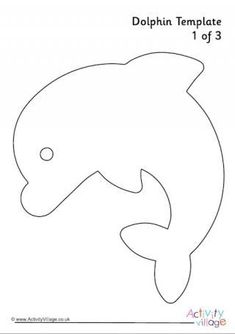 the dolphin is cut out from paper and ready to be colored