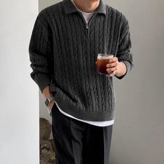 Dark Classy Outfits Men, Timeless Male Fashion, Mens Fashion Broad Shoulders, Men Jumper Outfit, Posh Outfits Men, Male Librarian Outfit, Male Professional Outfits, Minimalist Fashion Men Winter, Men Semi Casual Outfits