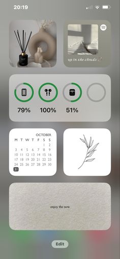 an iphone screen showing the calendar and icons for different things to see in this image