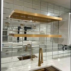 the kitchen is clean and ready to be used as a countertop area for cooking