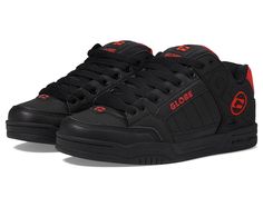 Globe Tilt - Men's Skate Shoes : Black/Snake : Keep your style going strong with the iconic silhouette and cushioned support of the Globe Tilt skate shoes. Skateboard shoes with leather uppers. Large Globe brandings on upper. Flush and stitched PVC lace eyelets. Hidden lacing options in key areas for added lace protection. Thicker outer sidewalls for added durability. Padded tongue and collar for added comfort. Breathable slip-resistant lining for a more stable skate. Cupsole construction. Rubbe Urban Mid-top Skate Shoes With Laces, Urban Lace-up Skate Shoes With Rubber Sole, Urban Style Lace-up Skate Shoes With Rubber Sole, Studded Lace-up Sneakers For Skateboarding, Lace-up Rubber Sole Skate Shoes, Lace-up Skate Shoes With Rubber Sole, Low-top Skate Shoes With Laces For Skateboarding, Low-top Lace Skate Shoes For Skateboarding, Low-top Skate Shoes With Laces