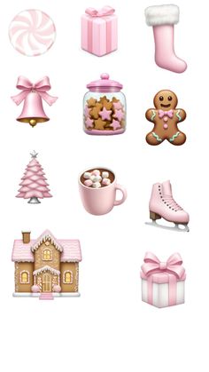 a bunch of different items that are in the shape of a christmas tree and snowman