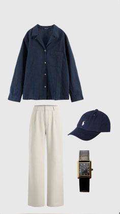 #outfit #aesthetic blue blouese I white wide leg pants comfy I dark blue ralph lauren cap I old money chique watch Corporate Baddie Outfits, Streetwear Cute, Tea Print, Corporate Baddie, Old Money Outfit, Drinking Milk, Money Outfit, Hoodie Streetwear, Baddie Outfits