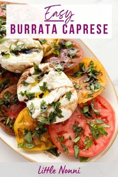 Upgrade your dinner with this Easy Burrata Caprese! Creamy burrata, ripe tomatoes, and fresh basil come together for a simple yet elegant Italian dish. Perfect as a light dinner, appetizer, or side, this recipe is fresh, flavorful, and ready in minutes. Pin this now for an easy Italian dinner idea everyone will love! Burrata Appetizer, Tomato And Burrata, Burrata Caprese, Italian Appetizers Easy, Italian Appetizer, Italian Christmas Recipes, Caprese Recipes, Pasta Al Pesto, Burrata Salad