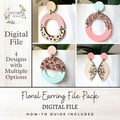 four different designs with multiple options to choose from for the hoop earring fie