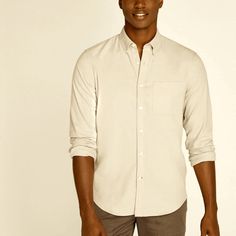 A Lighter Flannel. Our Signature Slim Shirting Updated In A Soft, Brushed, Lightweight Flannel For Versatile Layering. In A Goes-With-Everything Hue. By Buying Cotton Products From Us, You're Supporting More Sustainable Cotton Farming. Learn More At Bettercotton.Org/Learnmore Designed For An Easy, Tapered Fit. Wear It Your Way: Solo Or Layered, Tucked Or Untucked. 100% Cotton Slim Fit With A 29½" Length; Based On A Size M Front Button Placket Button-Down Spread Collar; One Chest Pocket; Long Sle Fitted Long Sleeve Dress Shirt For Everyday, Casual Long Sleeve Dress Shirt For Everyday, Casual Fitted Dress Shirt For Everyday, Fitted Collared Flannel Shirt For Workwear, Beige Cotton Shirt For Business Casual, Fitted Long Sleeve Shirt For Everyday, Classic Long Sleeve Flannel Shirt For Summer, Classic Long Sleeve Summer Flannel Shirt, Everyday Long Sleeve Flannel Shirt For Summer