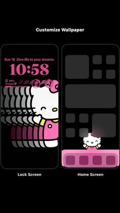 the hello kitty theme is shown in this screenshot from an upcoming game called hello kitty