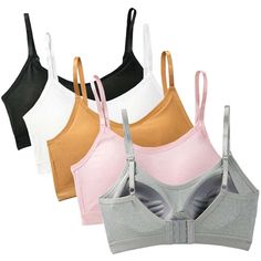 PRICES MAY VARY. Size：Recommend for 25.6-30.5 inch Bust, suitable for 10-16 years old girls，Weight 80-130 LbS Quality： Training bras for big girls are made of soft and stretchy materials. Made of Soft and Stretchy Nylon (90%) & Spandex (10%) material that allow lots of stretch and ease. Adjusable: Back hook clasp closure and adjustable straps ensure the right fit. Wide Uses: Ideal for yoga, Running, Working out, Playing, or can be worn as loungewear, Comfortable enough to wear during training to Padded Bras For Kids, Cheap Seamless No-show Sports Bra, Pink Sports Bra For Light Sports, Sweat Resistant, Bras For Kids 10-12, Pink Sports Bra With Light Support And Micro-elastic, 130 Lbs, Halter Vest, Wireless Lights, Bra Sizes