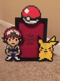 the pixel art is made to look like pokemon and pikachu