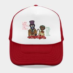 Original hand drawn and digitally coloured illustration. -- Choose from our vast selection of Trucker hats to match with your favorite design to make the perfect custom graphic Hat. Customize your color! For men and women. Themed Red Hat One Size Fits Most, Red Themed Cap Hat, Themed Red Cap, Novelty Red Trucker Hat, Red Snapback Hat As Gift, Red Snapback Hat Gift, Red Baseball Cap Gift, Red Baseball Cap As Gift, Red Baseball Cap For Gift