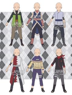 an image of some people in different outfits