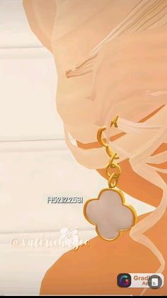 an animated image of a woman's face with earrings on her ear and the word love is written in gold