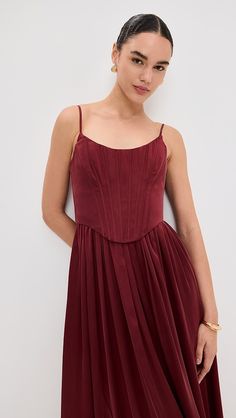 Zimmermann Silk Corset Dress | Shopbop A-line Satin Corset Dress With Boned Bodice, Silk A-line Dress With Boned Bodice, Evening Mini Dress With Lined Bodice, Fitted Silk Midi Dress For Prom, Fitted Midi Dress With Corset Back For Evening, Satin A-line Corset Dress With Corset Back, Fitted A-line Slip Dress For Cocktail, Fitted Silk Corset With Boning, Fitted Midi Dress With Corset Back And Spaghetti Straps