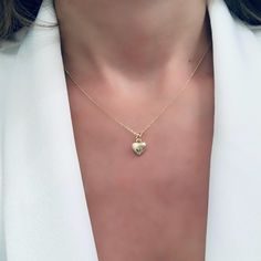 Handcrafted 18K Gold Plated 3D Heart Necklace  or Silver Plated necklace  ✨This Handcrafted Heart Necklace adopts a simple and minimalist design style, which can match all your clothing and is suitable for wearing in all scenarios.   ✨You can wear this dainty necklace to go shopping, work, or attend parties. I believe this trendy necklace will add a dressing style to you.   ✨This Jewelry is made of 18K gold plated, long-lasting, not fade or break easily. Before showering, take out of necklace and keep in a dry place so that you can keep wearing for a long time.    ✨This handcrafted minimalist heart necklace has adjustable chain length of 16in + 2in extender. Fashion & Simple gold necklace is easy to wear and take off.  Delivery From a small business in Canada    ✨I'll deliver your item in Minimalist Heart Pendant Jewelry With Charms, Minimalist Heart Pendant Charms Jewelry, Minimalist Heart Charm Pendant Jewelry, Minimalist Heart Pendant Necklace With Charms, Charm Heart Pendant Necklace As Gift For Her, Heart Charm Necklaces As A Gift For Her, Dainty Heart Pendant Necklace With Charms, Delicate Heart Charm Pendant Necklace, Delicate Heart Pendant Necklace With Charm