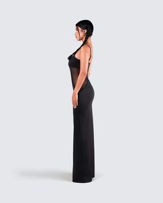 Tahlia Black Rhinestone Maxi Dress Sleeveless Maxi Dress With Built-in Bra For Evening, Glamorous Evening Dress With Built-in Bra, Backless Party Maxi Dress With Built-in Bra, Evening Dress With Sheer Back And Spaghetti Straps, Black Maxi Dress With Built-in Bra For Parties, Party Maxi Dress With Built-in Bra And Backless Design, Elegant Sheer Backless Maxi Dress, Sheer Maxi Evening Dress For Night Out, Sheer Back Floor-length Maxi Dress For Party