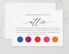 a white card with colorful dots on it and the words,'after we are engaged '