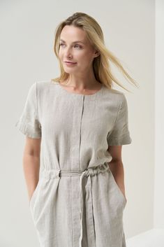 "This summer linen dress is about beauty and comfort is what a modern woman needs. Washed and soft linen dress feature a linen belt on the waist, so you can shrink it and it fit on every body type. Linen dress in 16 gorgeous colors. ❤️ ❤️ Our products catalog -https://www.etsy.com/listing/1044801005 ❤️❤️ Save your time browsing the shop, take a look at the catalog! 📌 Check your measurements in the size chart to avoid returns or exchanges! ** Every summer dress has different measurements. We wan Luxury Lined Cotton Dresses, Luxury Summer Belted Dress For Daywear, Luxury Linen Midi Dress With Straight Neckline, Luxury Fitted Linen Dress With Short Sleeves, Chic Luxury Linen Dress For Work, Luxury Long Sleeve Linen Dress For Summer, Luxury Long Sleeve Linen Dress For Daywear, Luxury Fitted Linen Dress, Luxury Medium Wash Dress For Spring