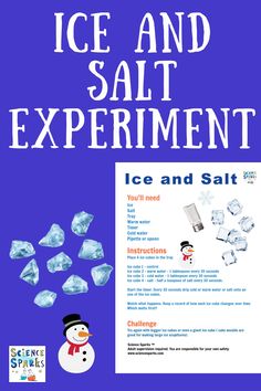 an advertisement for ice and salt experiment