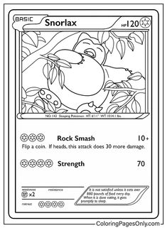 a card with an image of a cartoon character in the background and text that reads, rock smash