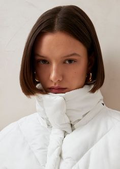 White longline puffer coat Wonder what’s like wearing a duvet? Cut with oversized proportions, the Colorado puffer coat is made from white shell padded with alternative down so that it’s soft and warm to the max. Keep cozy from head to toe when you wear it fully done up – that long hemline and complementary scarf are there to make sure you stay all snug. Navy Vest, Grey Jumpsuit, Tan Shoulder Bag, Vegan Boots, White Coat, Grey Blazer, Padded Coat, Puffer Coat, Long A Line