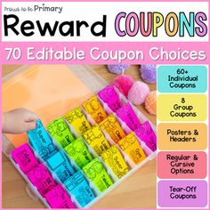 reward coupons for children to use in the classroom