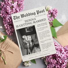 the wedding guest is getting married in an old newspaper