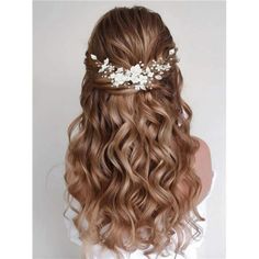 New! - Wedding Hair Accessories For Brides Approx 9.25 In, Ends With Two Loops That Can Be Worn Match Pins And Ribbons. Thank You! Hair Accessories For Brides, Bride Hair Vine, Flower Bride, Pearl Bridal Headpiece, Leaf Headpiece, Hair Comb Clips, Bride Headpiece, Bride Hair Accessories, Pearl Bridal