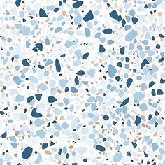 an abstract blue and beige pattern with small dots on it's surface, as well as