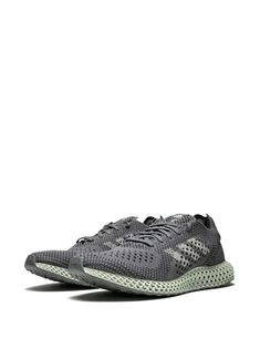 Adidas Consortium Runner 4D Sneakers - Farfetch Adidas Consortium, Ethical Brands, Round Logo, Sneakers Grey, Patch Logo, Around The World, Stockings, Women Wear, Lace Up