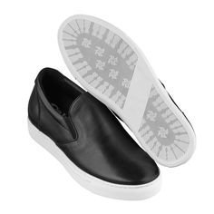 For those relaxed occasions, the CALTO T1021 (Black) is a convenient loafer with lace-less design where you can slide into the weekend ready, appearing taller. Features supple soft napa upper and a soft inner lined height increaser. Specially designed to allow comfort for your foot while making you appear taller at the same time. Features: Style: Loafer. Plain-toe. Low-top. Convenient lace-less. Lightweight Width: Standard (D or Medium). Accommodates a regular width. Weight: 17 oz. *Based on 7.5 Business Slip-on Sneakers With Rubber Sole, Black Leather Slip-resistant Loafers, Business Low-top Slip-ons With Textured Sole, Sporty Slip-resistant Leather Slip-ons, Slip-resistant Low-top Leather Shoes, Black Slip-on Leather Shoes With Slip-resistant, Slip-resistant Leather Loafers With Plain Toe, Leather Slip-resistant Plain Toe Loafers, Black Leather Slip-on Sneakers With Leather Sole