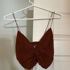 Beautiful Brown, Great For The Summer Brown Sleeveless Crop Top For Summer, Brown Vest Crop Top For Summer, Chic Brown Sleeveless Crop Top, Brown Sleeveless Top For Night Out, Sleeveless Brown Crop Top For Summer, Sleeveless Brown Tops For Night Out, Chic Brown Cami Top, Brown Top With Built-in Bra For Spring, Spring Night Out Brown Tank Top