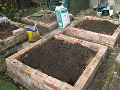 the garden is full of dirt and ready to be planted