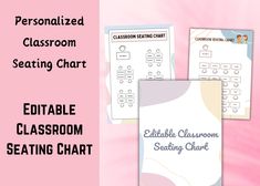 the editable seating chart is shown with three different sections for each class member to use