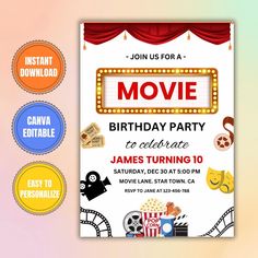 an image of a movie birthday party