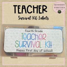 the teacher survival kit is packed with school supplies